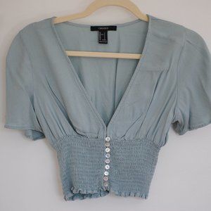 Forever 21 Teal Crop Top